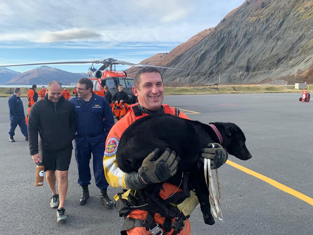 Coast Guard rescues lost puppy from Black Point in Kodiak, Alaska