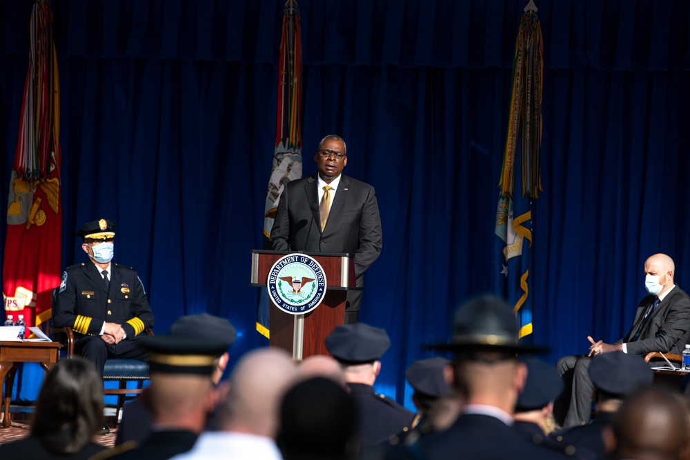 Secretary Austin Honors Fallen Pentagon Police Officer Cpl. Gonzalez