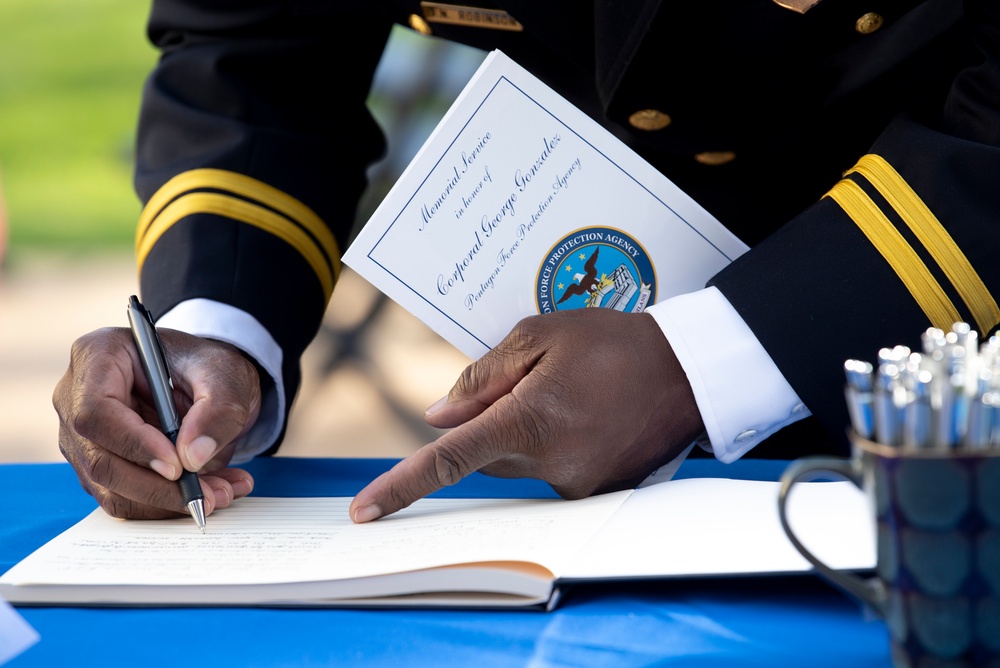 Pentagon Honors Fallen Pentagon Police Officer Cpl. George Gonzalez