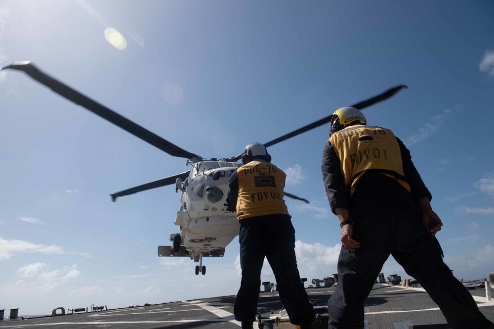 USS Higgins flight operations