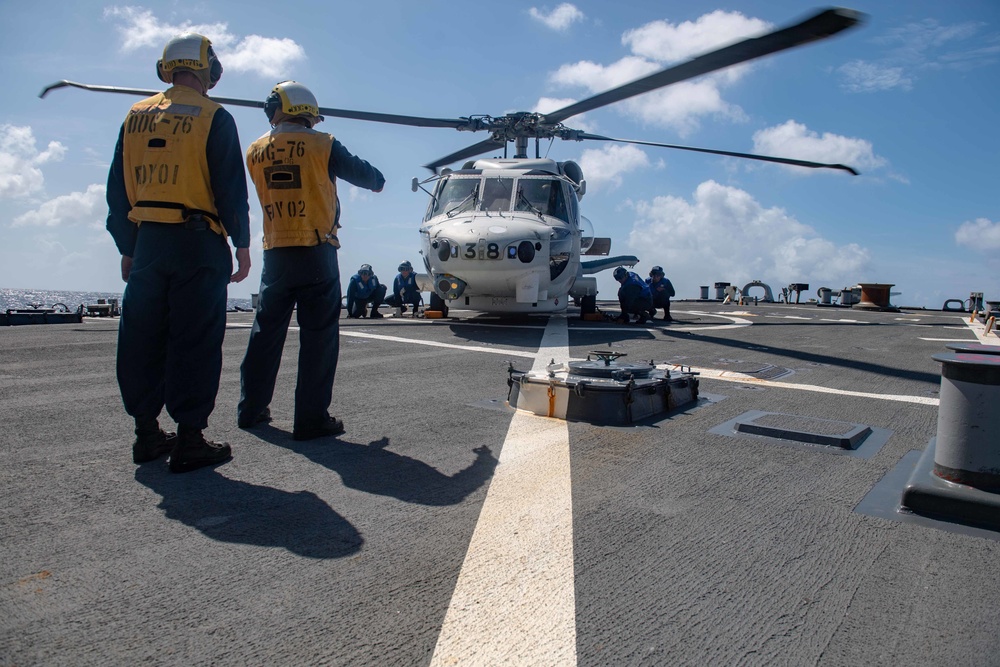 USS Higgins flight operations