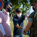 US Marines and local community residents participate in a Tsunami Evacuation Drill