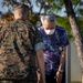 US Marines and local community residents participate in a Tsunami Evacuation Drill