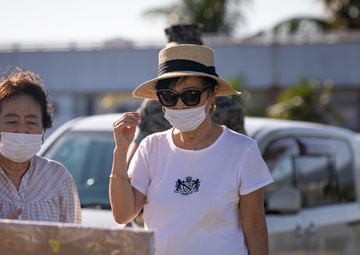 US Marines and local community residents participate in a Tsunami Evacuation Drill