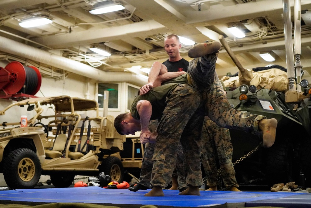 11th MEU MCMAP aboard USS Portland (LPD 27)