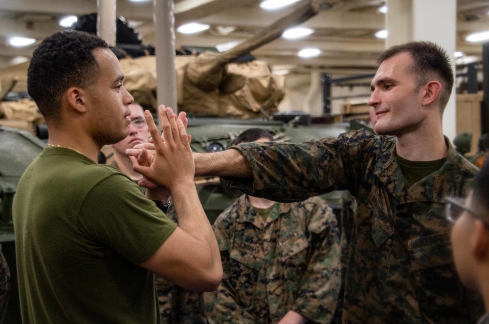 11th MEU MCMAP aboard USS Portland (LPD 27)