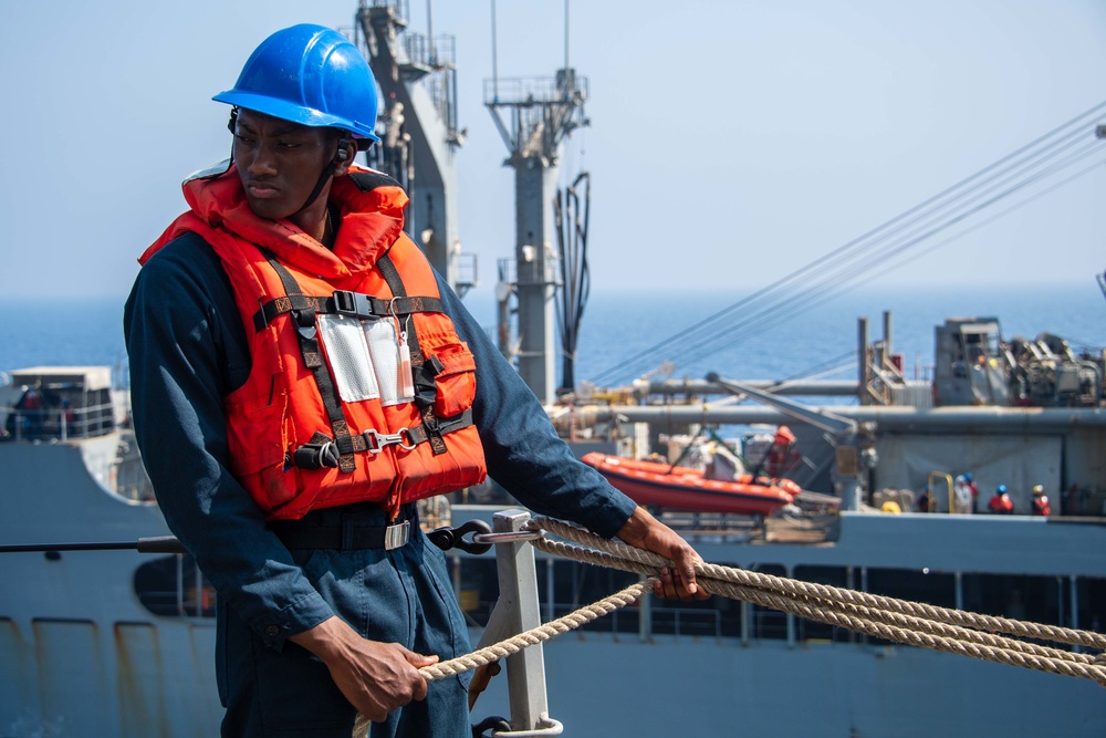 USNS John Lenthall (T-AO-189) Replenishes USS Portland (LPD 27)