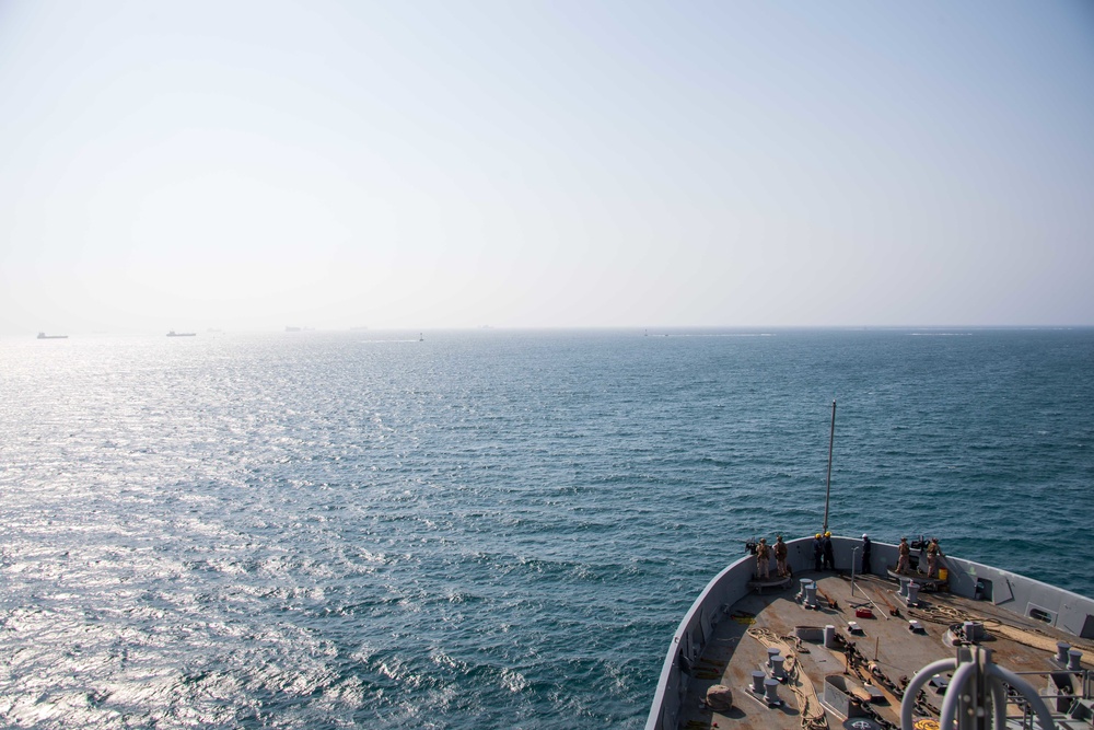 USS Portland (LPD 27) Departs Jeddah, Saudi Arabia