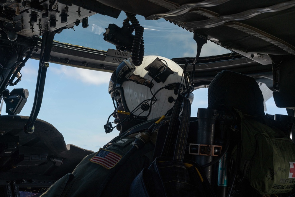 Helicopter Sea Combat 23 (HSC 23) Sailor transits the South China Sea