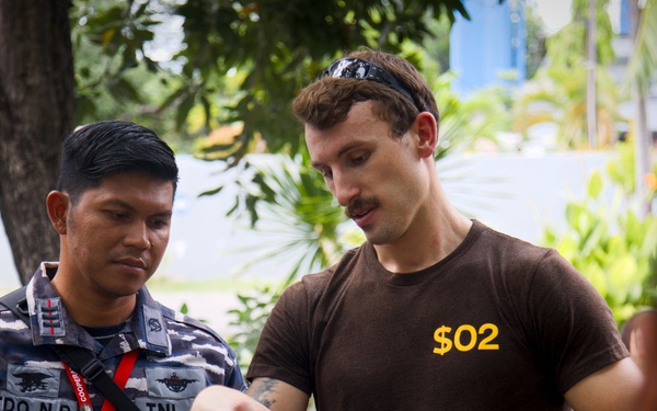 U.S. Navy discusses Explosive Ordnance Disposal during CARAT Indonesia 2021