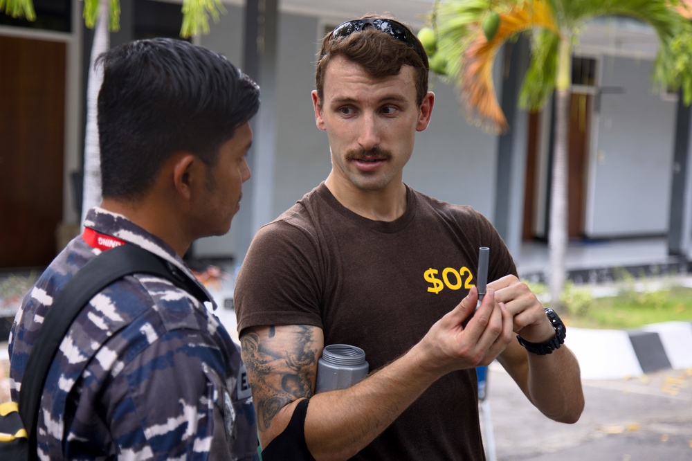 U.S. Navy discusses Explosive Ordnance Disposal during CARAT Indonesia 2021