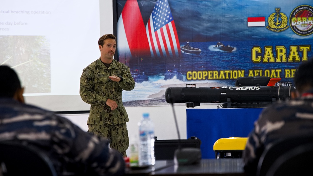 U.S. Navy discusses Explosive Ordnance Disposal during CARAT Indonesia 2021