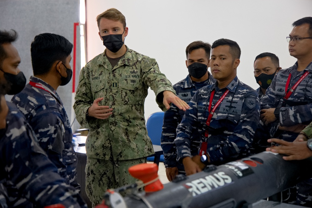 U.S. Navy discusses Explosive Ordnance Disposal during CARAT Indonesia 2021