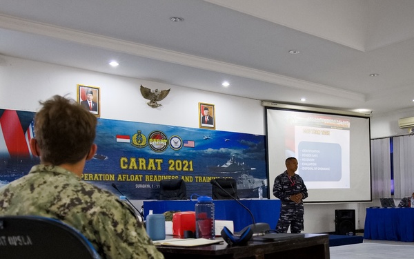 U.S. Navy discusses Explosive Ordnance Disposal during CARAT Indonesia 2021