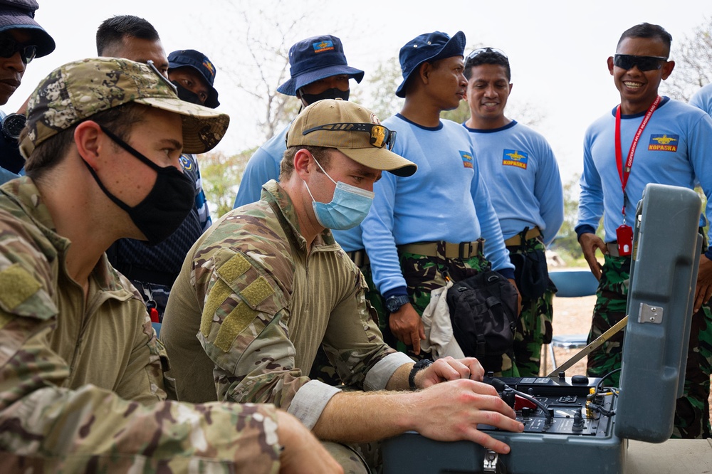 U.S. Navy discusses Explosive Ordnance Disposal during CARAT Indonesia 2021