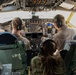 The 93rd Expeditionary Air Refueling Squadron performs an over-the-shoulder flight with the 384th EARS