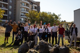 Helping Hand: Soldiers from Novo Selo Training Area assist Bulgarian locals with trash clean-up