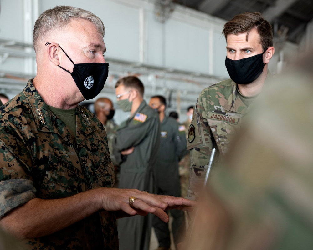 USCENTCOM Commander Recognizes 6th Air Refueling Wing Airmen