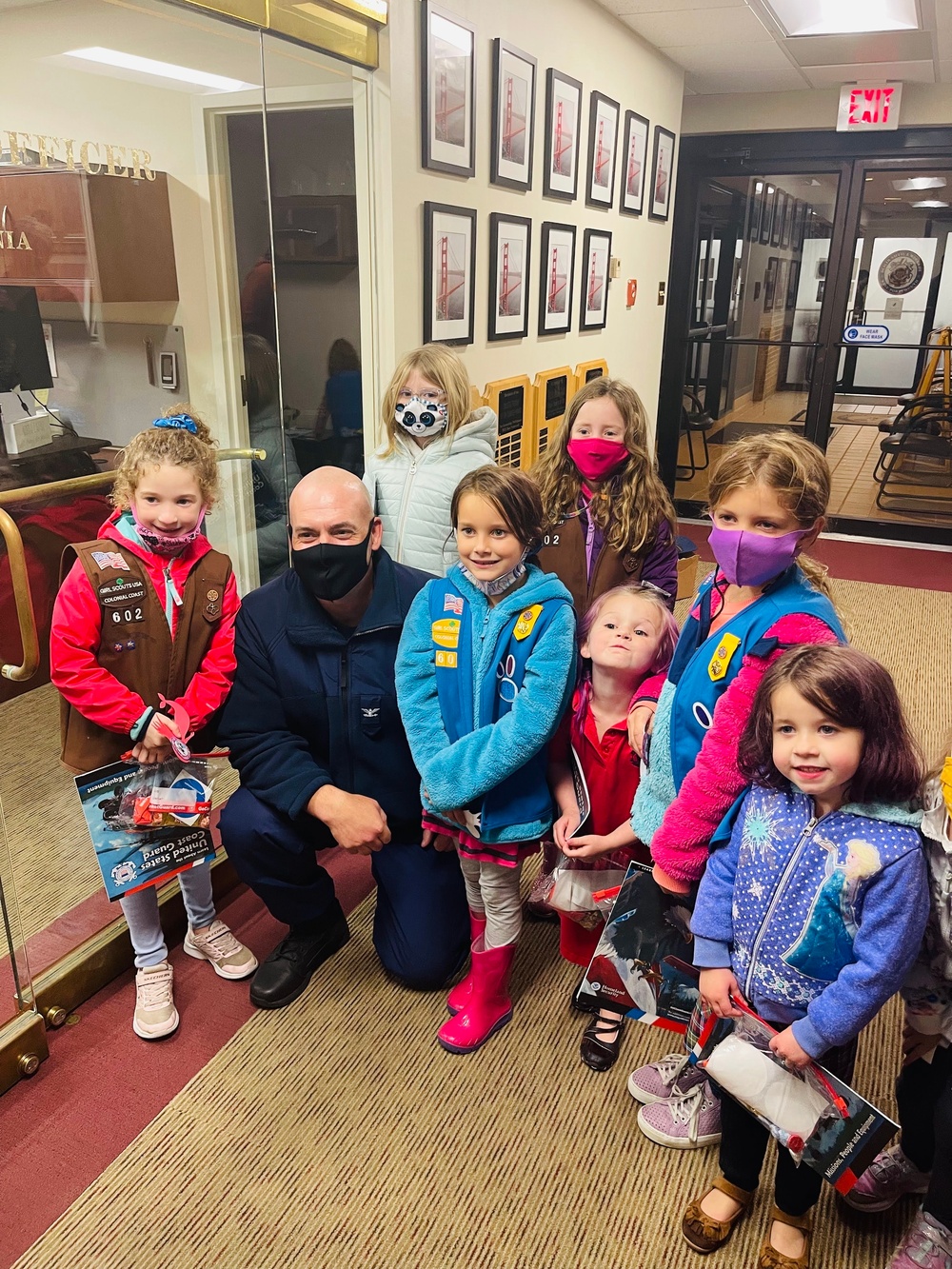 Base Portsmouth command and crew helped Girl Scout Troop 602 earn their Coast Guard Badge in Virginia on Nov. 4, 2021