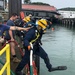 MDSU 2 Diver Enters Water to Conduct Diving Operations