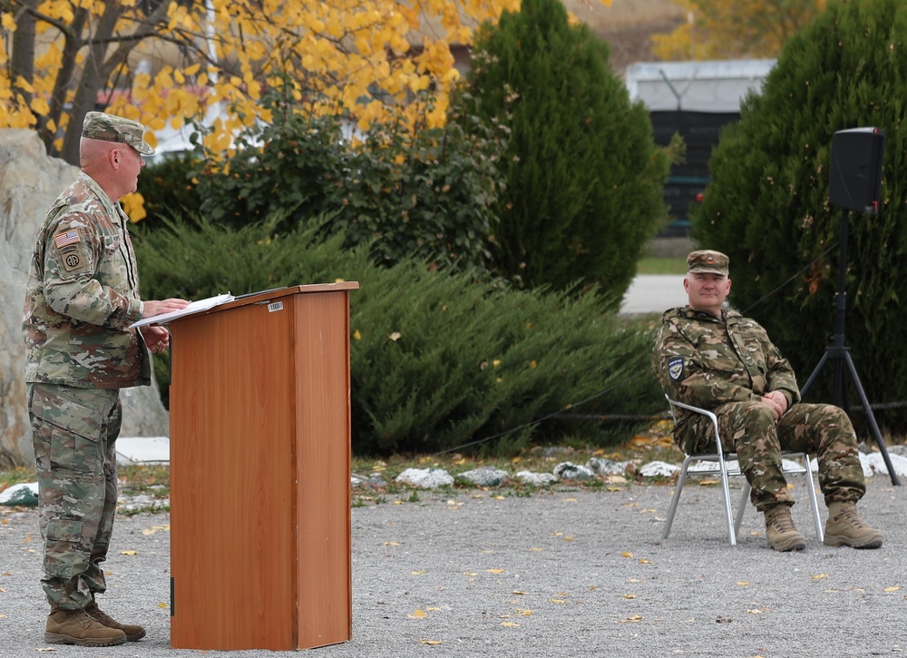 Transfer of Authority Ceremony for KFOR Regional Command East’s Non-Kinetic Battalion