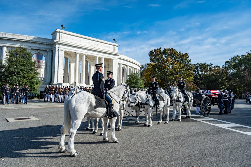 A Special Military Funeral is Held for the Late Gen. (ret) Colin Powell at Arlington National Cemetery