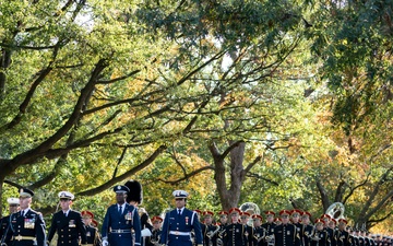 A Special Military Funeral is Held for the Late Gen. (ret.) Colin Powell at Arlington National Cemetery