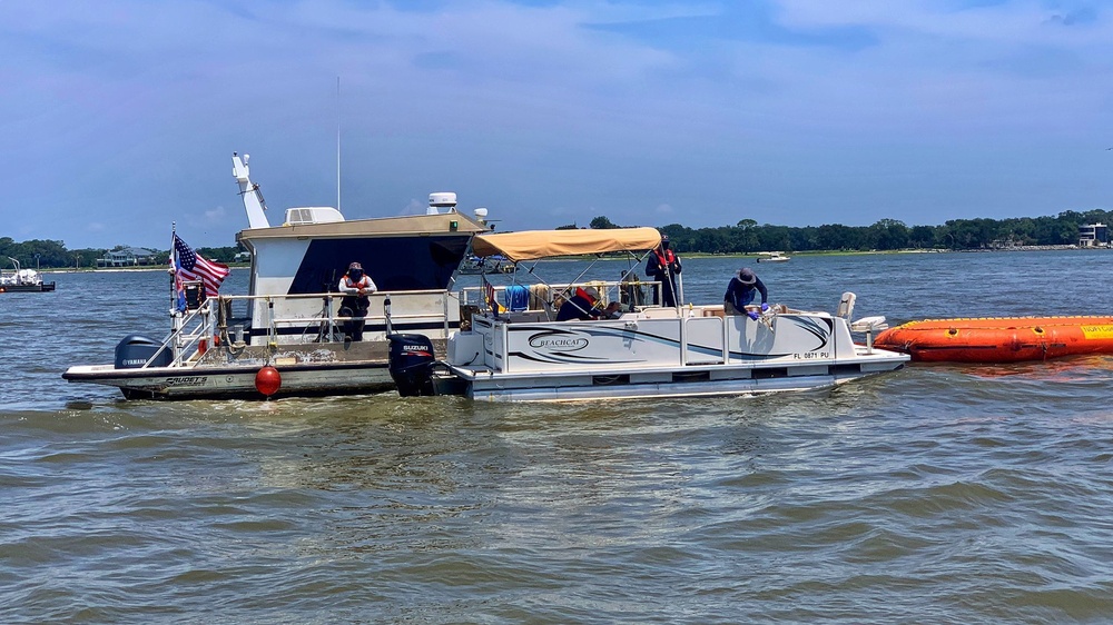 Response members collect water samples