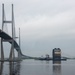 Section Three transits under the Sidney Lanier Bridge