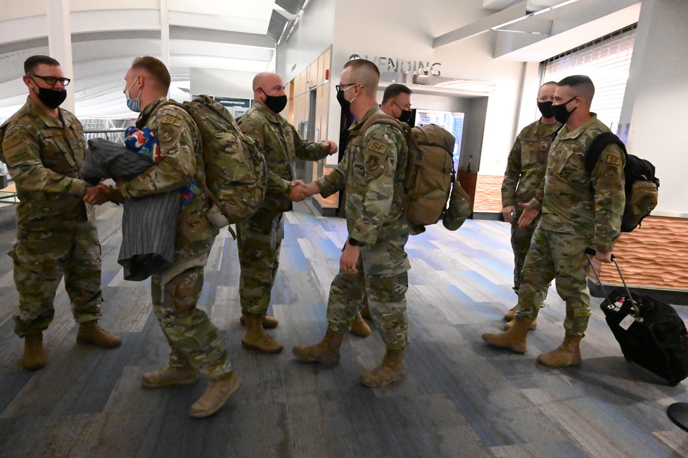 219th Security Forces Squadron members return from deployment
