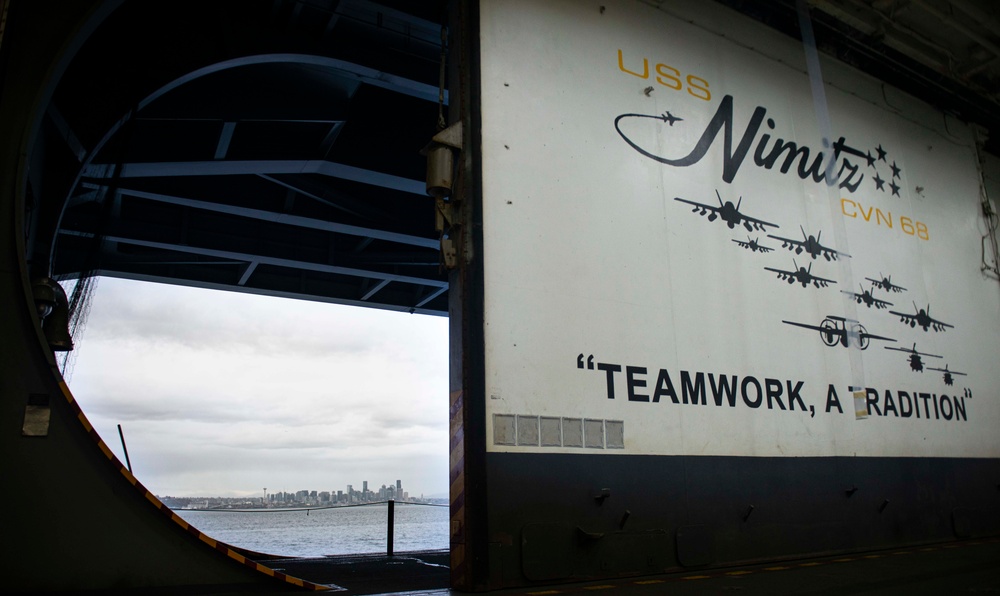 Nimitz Steams Near Seattle