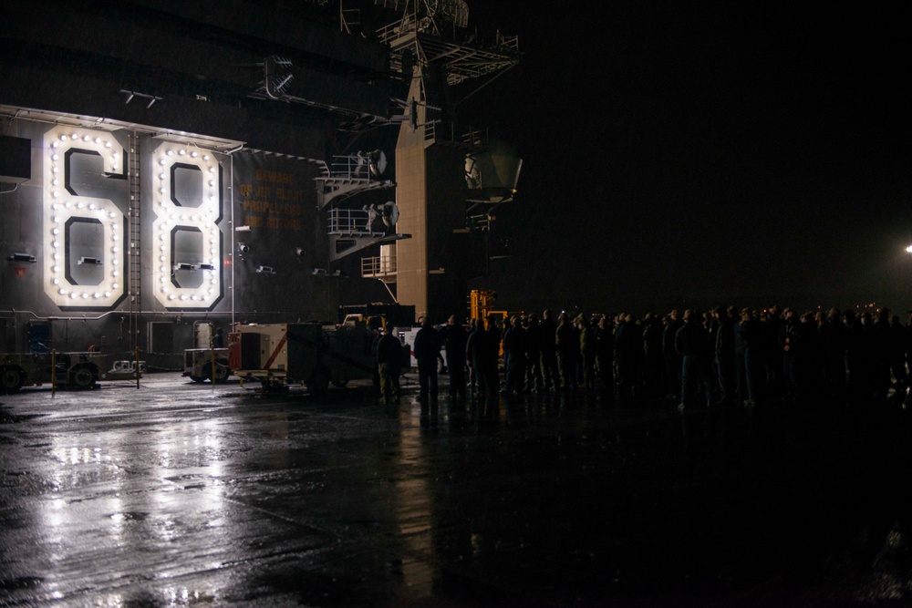 Sailors Muster For Sea Trials