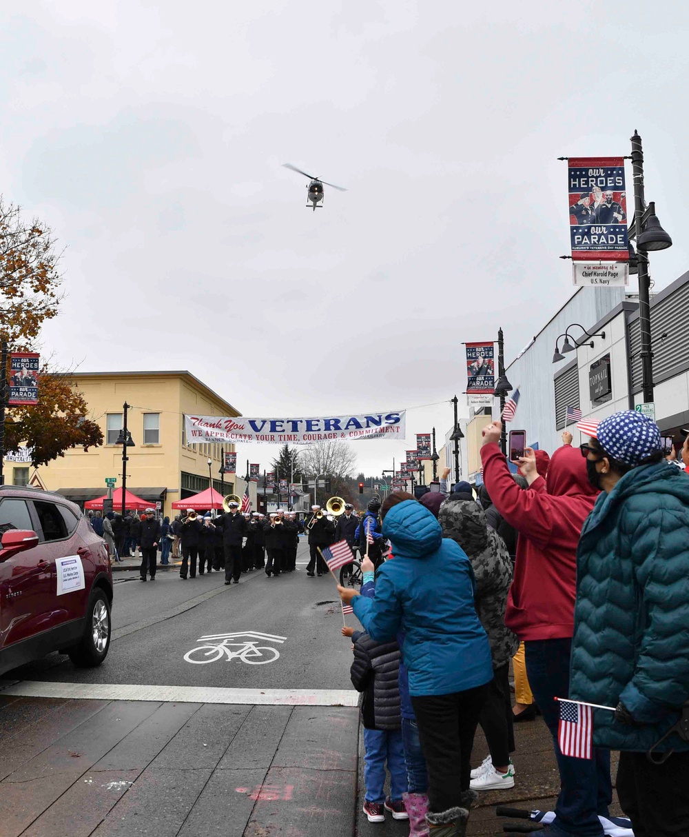 Naval Base Kitsap and Navy Region Northwest Sailors March in Auburn Veterans Day Parade