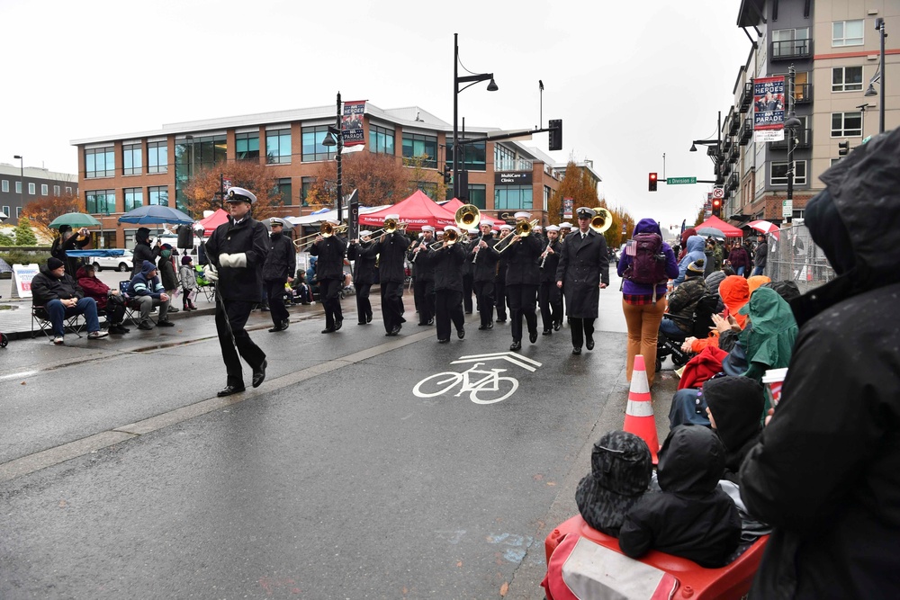 Naval Base Kitsap and Navy Region Northwest Sailors March in Auburn Veterans Day Parade