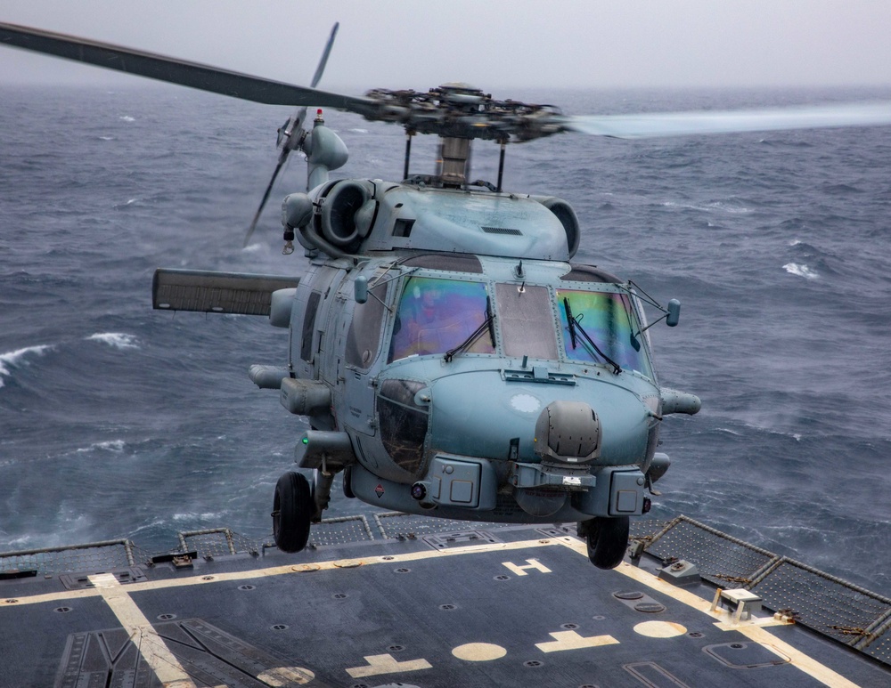 USS Dewey Conducts Flight Ops with HSM-51
