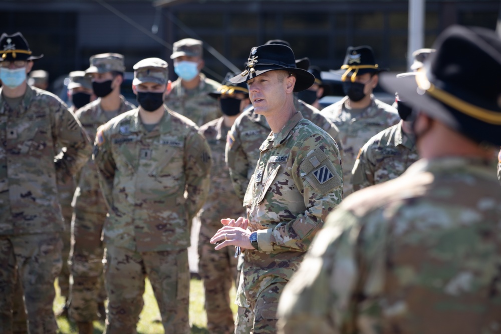 3rd Combat Aviation Brigade Soldiers receive their Order of the Silver Spurs.