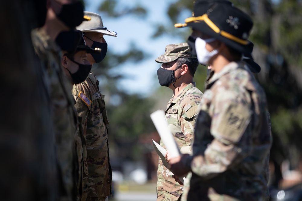 3rd Combat Aviation Brigade Soldiers receive their Order of the Silver Spurs.