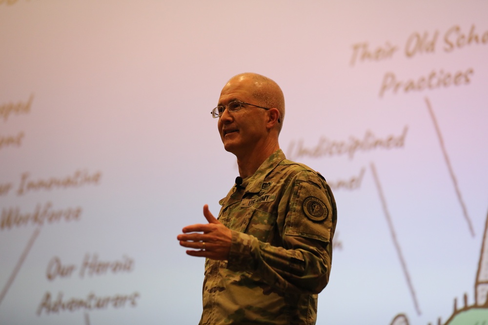 DHA director conducts a town hall meeting for U.S. military medical personnel in South Korea