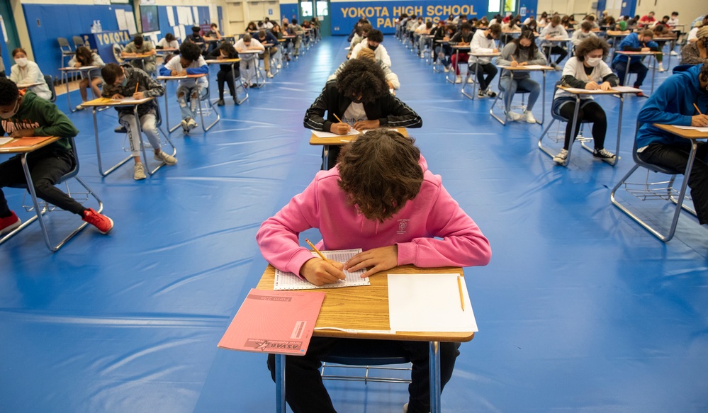 The largest administration of the ASVAB test ever given in the Pacific