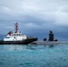 USS Hampton Departs from Saipan