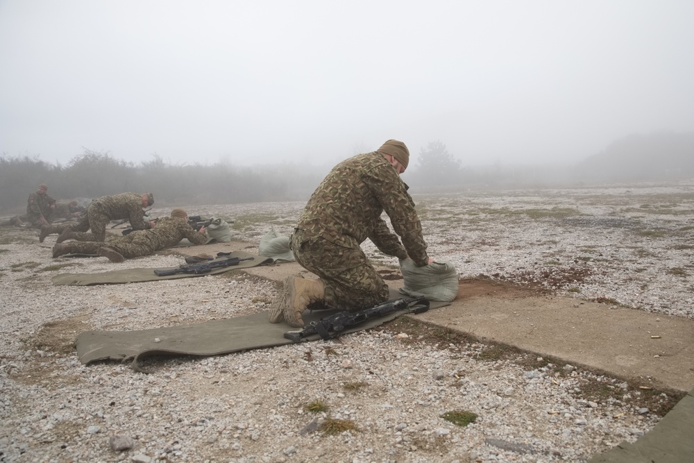 KFOR RC-East Latvians Weapons Training