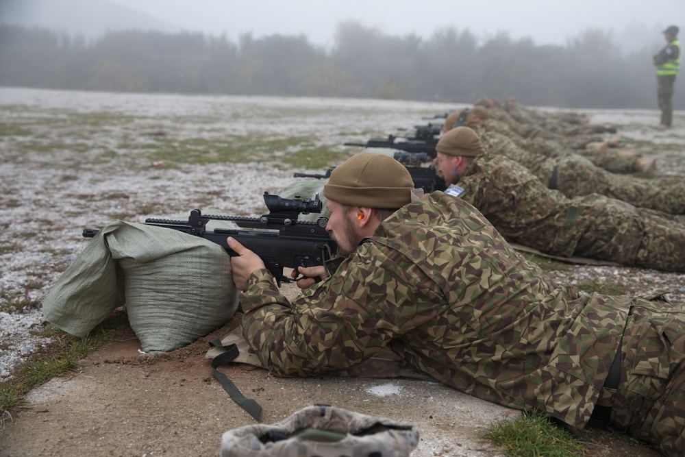 KFOR RC-East Latvians Weapons Training