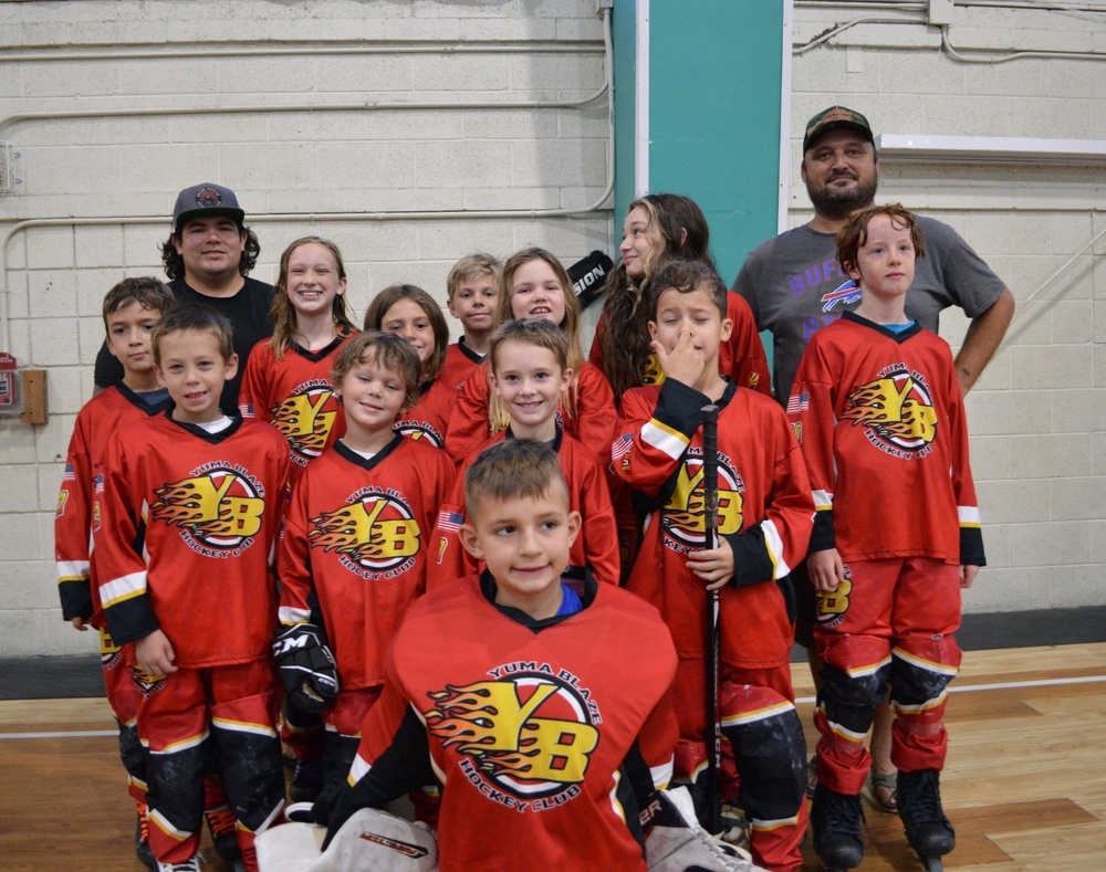 Yuma Proving Ground by day, hockey rink by night