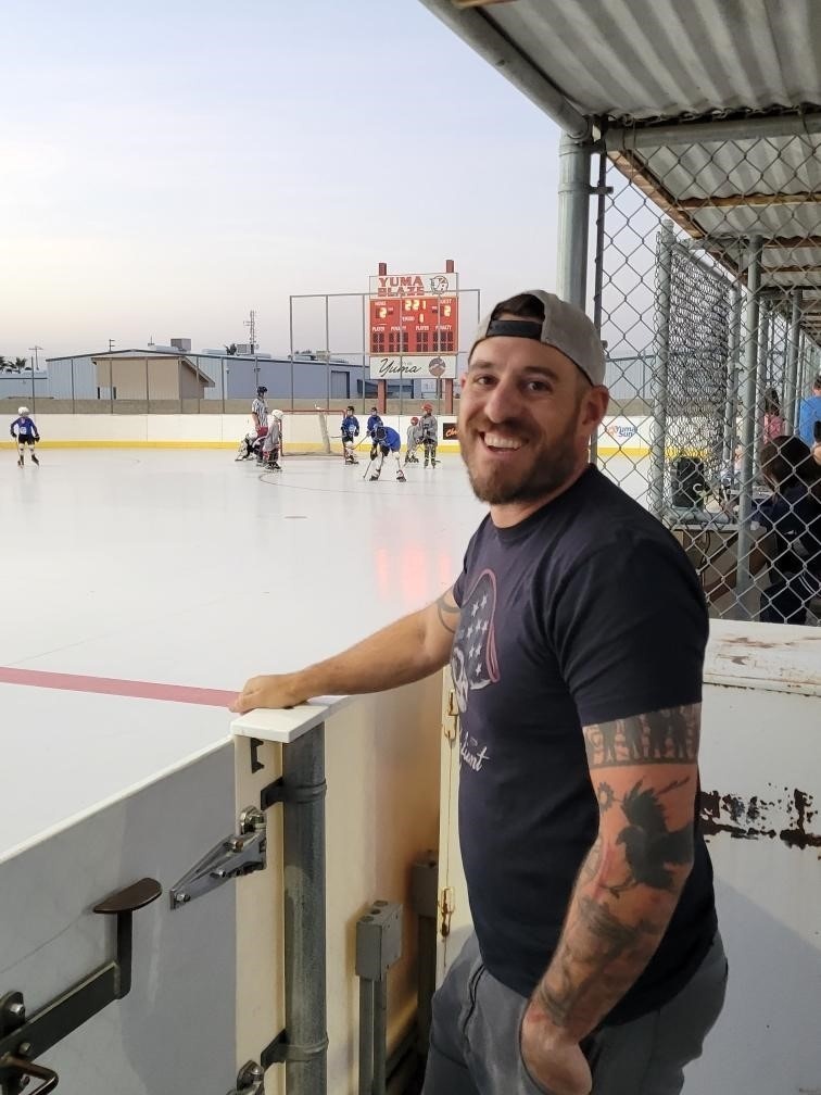 Yuma Proving Ground by day, hockey rink by night