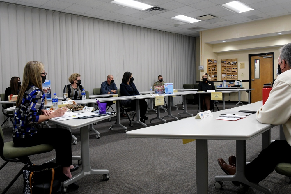 AFSC Commander Lt. Gen. Tom Miller’s spouse Kim Miller visits Robins AFB