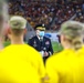 Brig. Gen. Christopher Sandison, Deputy Adjutant General, Arizona National Guard administers the Oath of Enlistment during ASU Salute to Service Game.