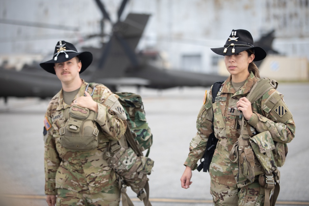 3rd Combat Aviation Brigade conducts aerial gunnery with new AH-64E Apaches.