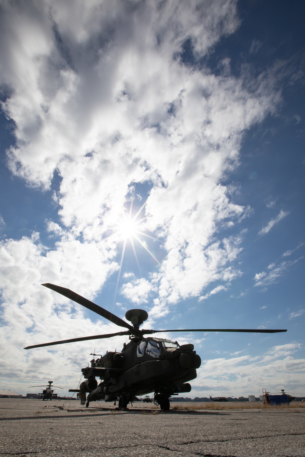 3rd Combat Aviation Brigade conducts aerial gunnery with new AH-64E Apaches.