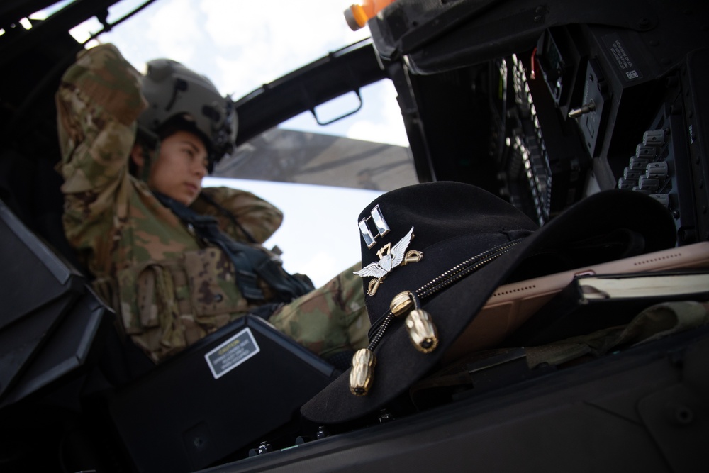 3rd Combat Aviation Brigade conducts aerial gunnery with new AH-64E Apaches.