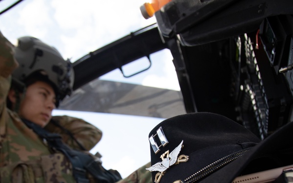 3rd Combat Aviation Brigade conducts aerial gunnery with new AH-64E Apaches.